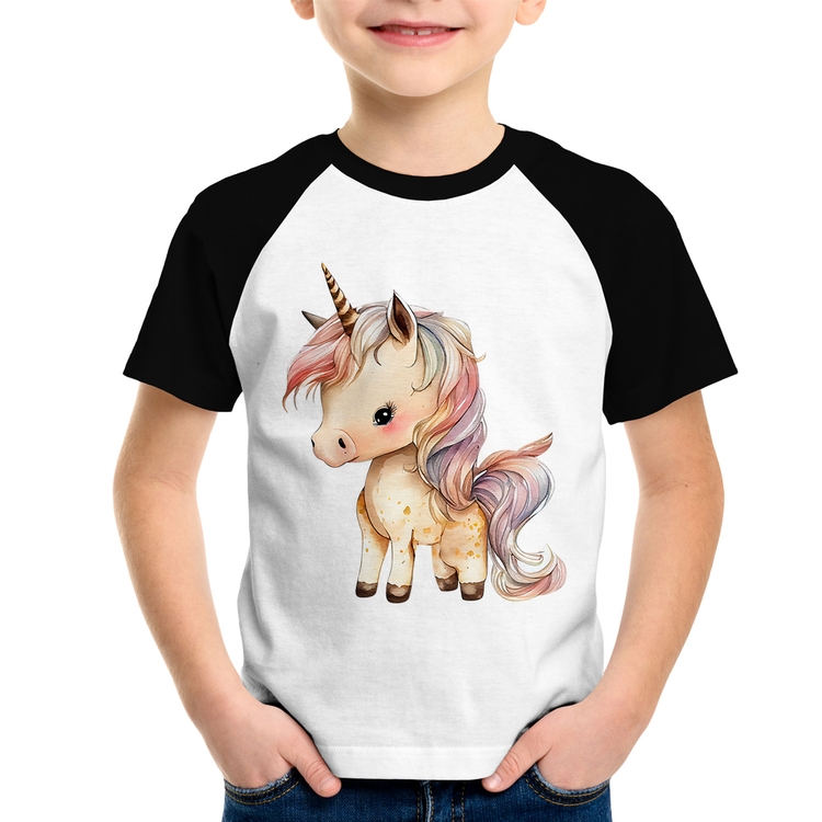 Camiseta Infantil Unicórnio Desenho