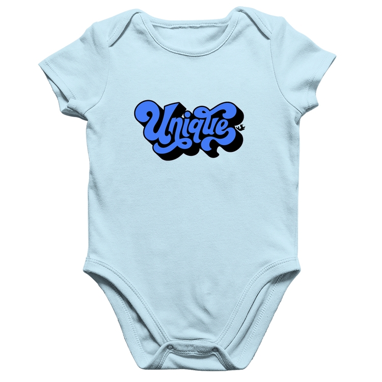 Body Bebê Algodão Unique - Azul Bebê