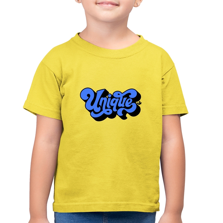 Camiseta Algodão Infantil Unique - Amarelo Canário