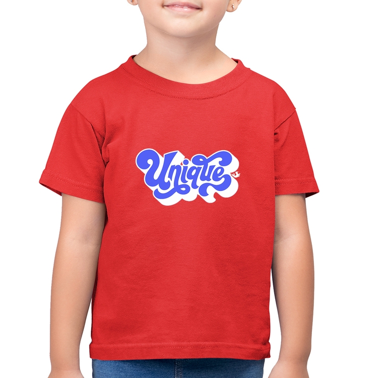 Camiseta Algodão Infantil Unique - Vermelha