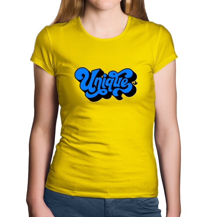 Baby Look Algodão Unique - Amarela