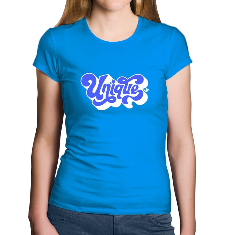 Baby Look Algodão Unique - Azul