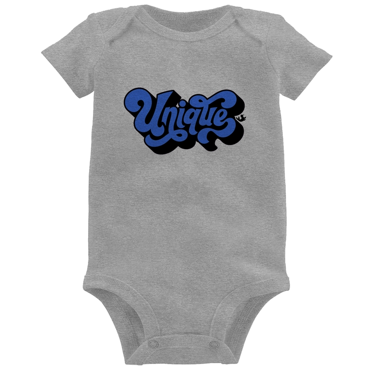 Body Bebê Unique - Cinza