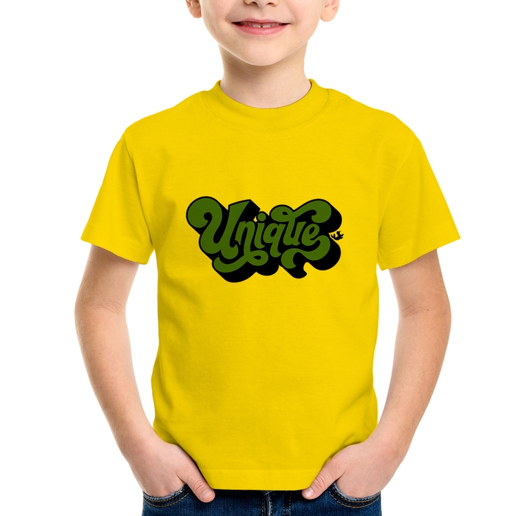 Camiseta Infantil Unique - Amarela