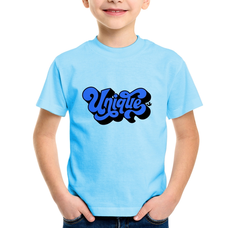 Camiseta Infantil Unique - Azul Bebê