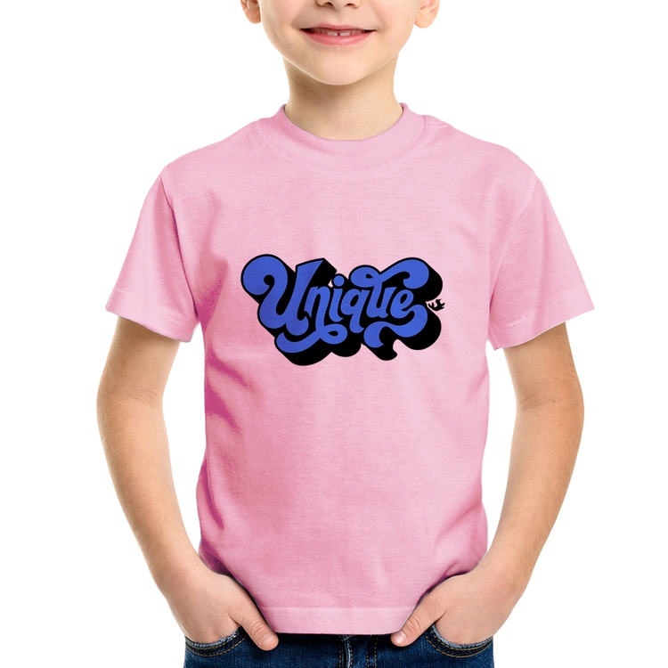 Camiseta Infantil Unique - Rosa Bebê