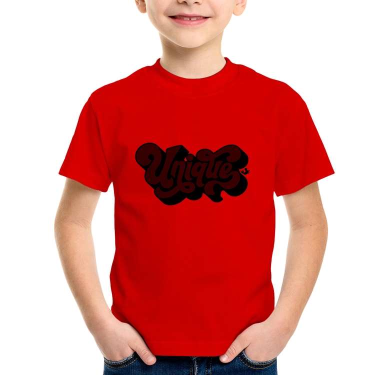 Camiseta Infantil Unique - Vermelha