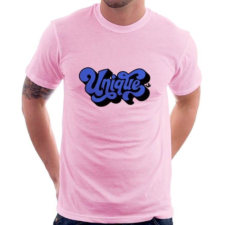 Camiseta Unique - Rosa Bebê