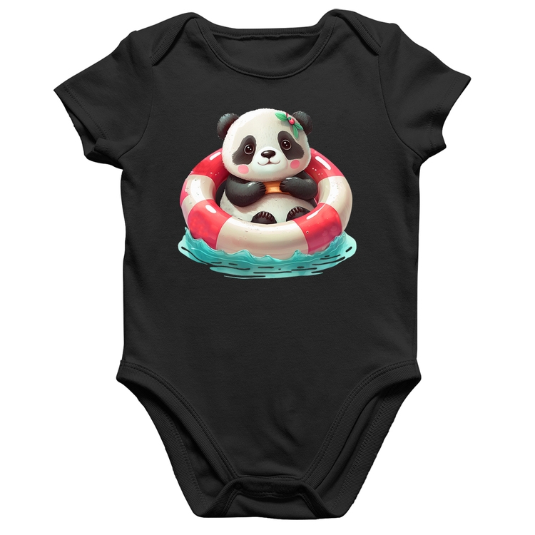 Body Bebê Algodão Ursinha  Relaxando Na Piscina