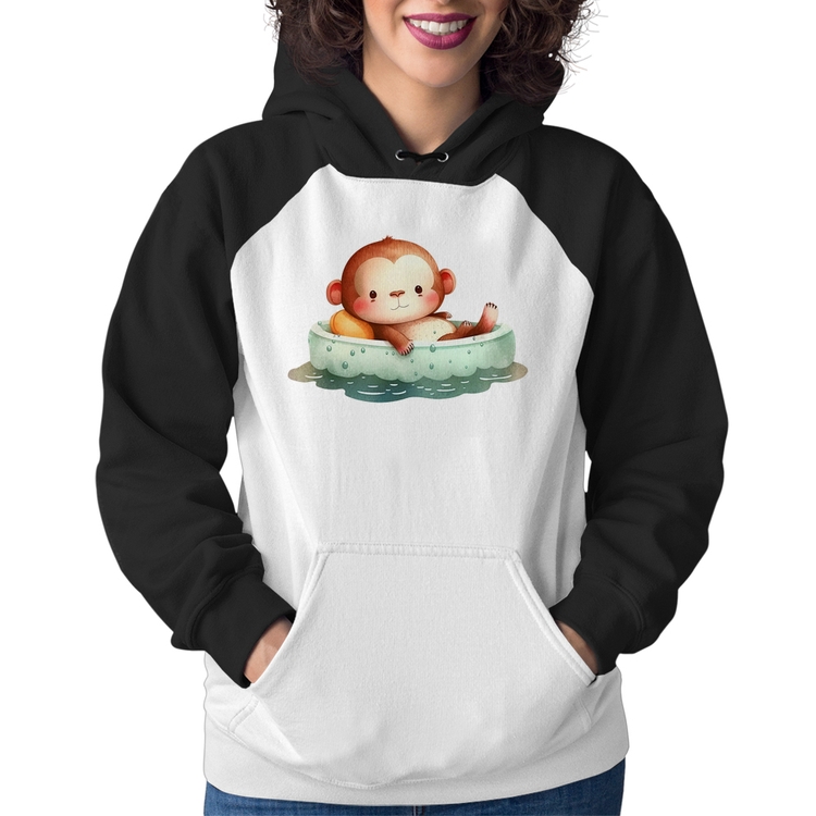 Moletom Feminino Ursinho Bebê Na Piscina 