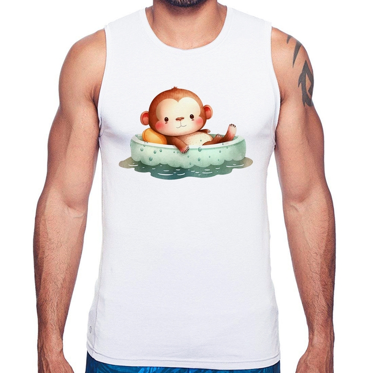 Regata Ursinho Bebê Na Piscina 