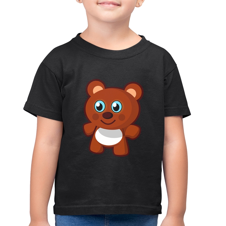 Camiseta Algodão Infantil Ursinho Desenho