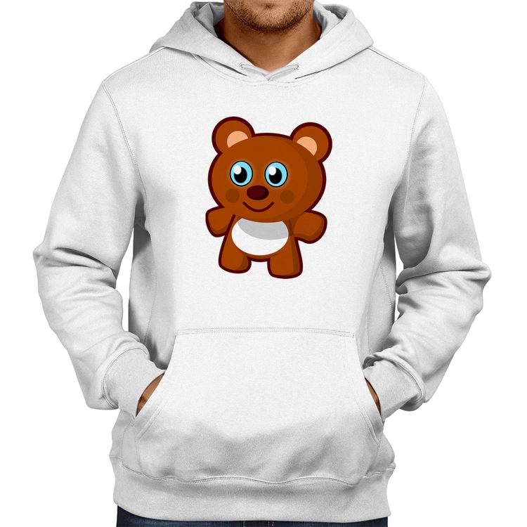 Moletom Ursinho Desenho - Branco