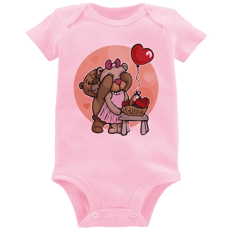 Body Bebê Ursinhos Fofos - Rosa Bebê
