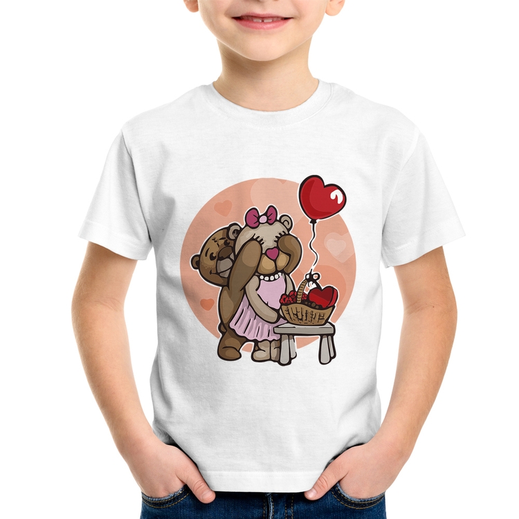 Camiseta Infantil Ursinhos Fofos