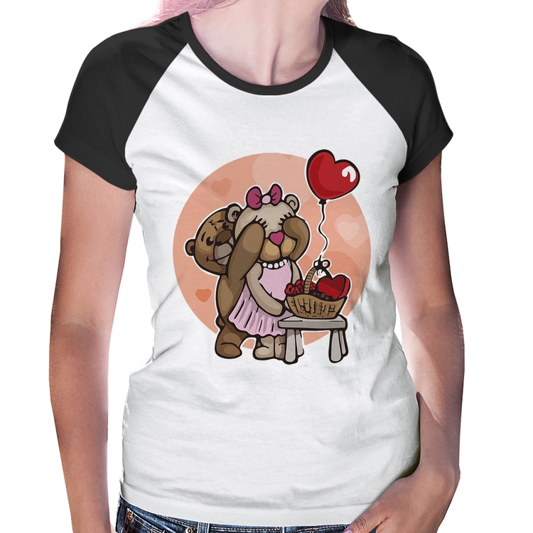 Baby Look Raglan Ursinhos Fofos