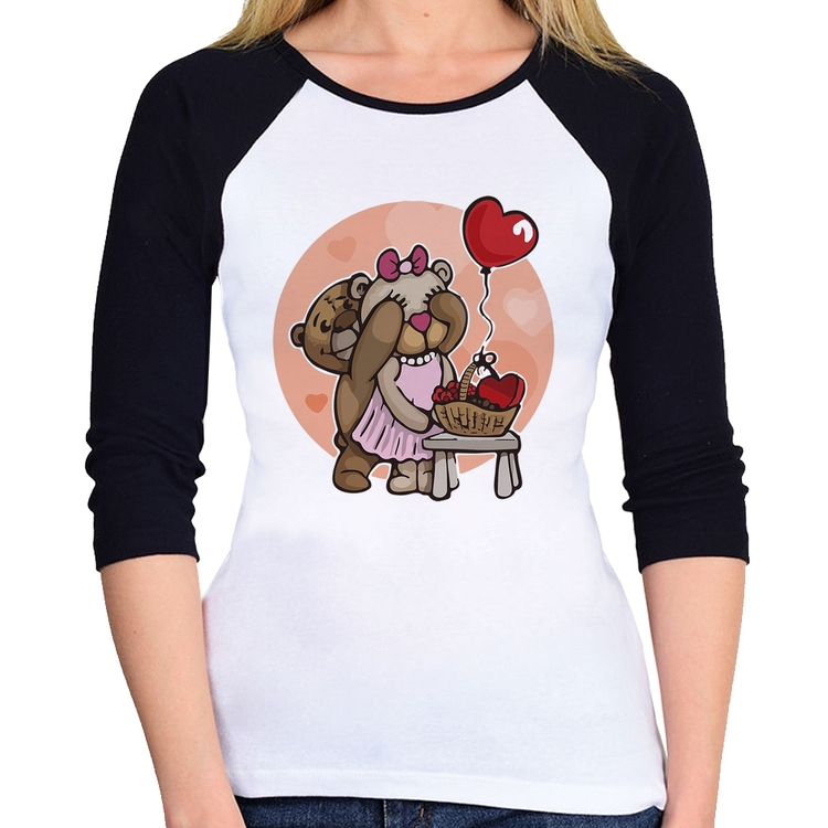 Baby Look Raglan Ursinhos Fofos Manga 3/4