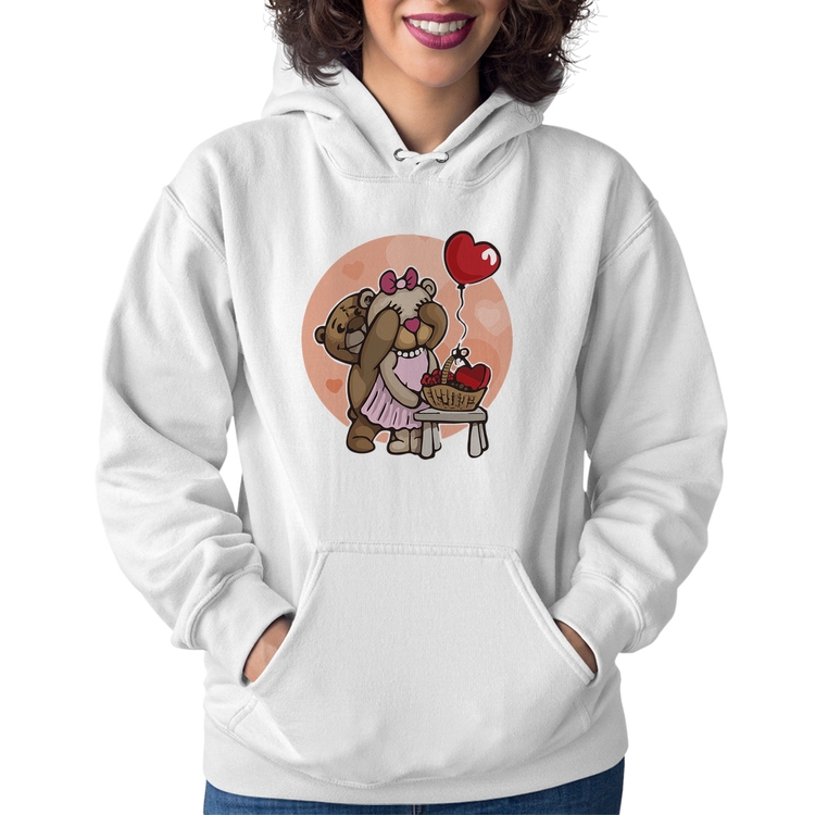 Moletom Feminino Ursinhos Fofos - Branco