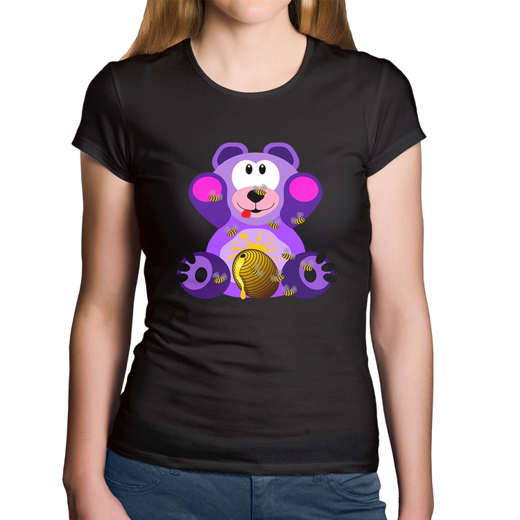 Baby Look Algodão Urso Mel