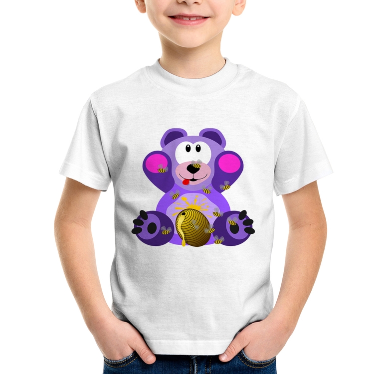 Camiseta Infantil Urso Mel