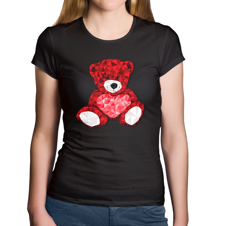 Baby Look Algodão Urso Mosaico