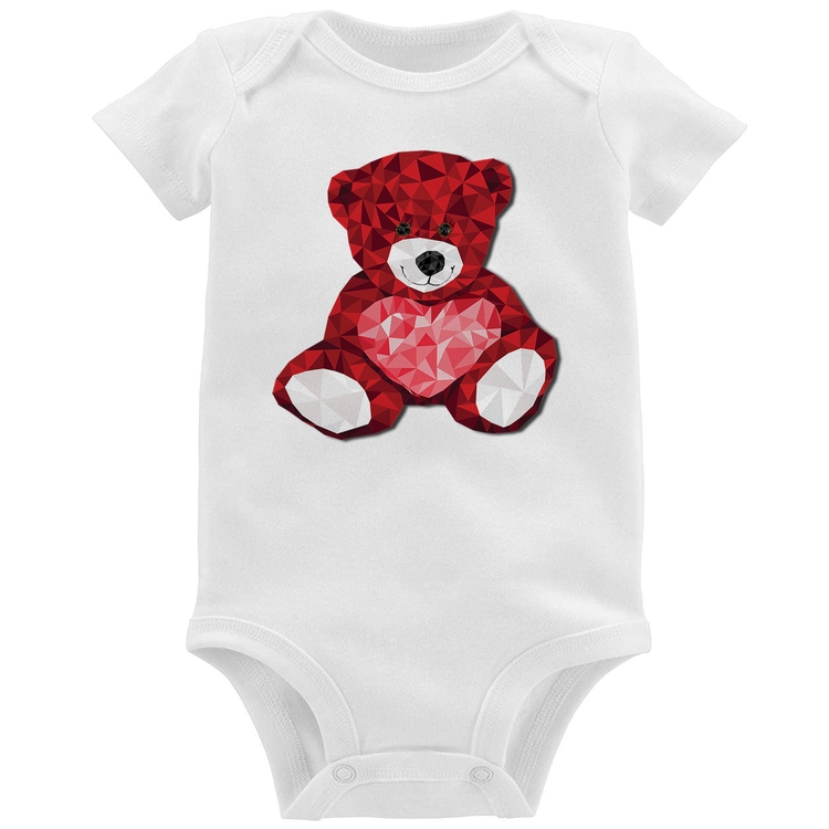 Body Bebê Urso Mosaico