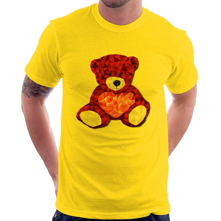 Camiseta Urso Mosaico - Amarela