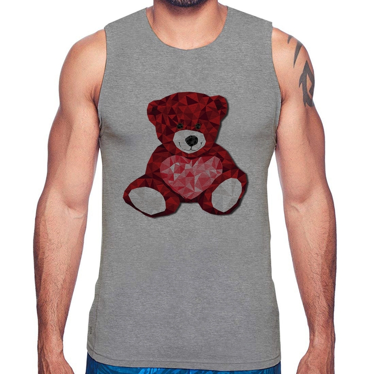 Regata Urso Mosaico - Cinza