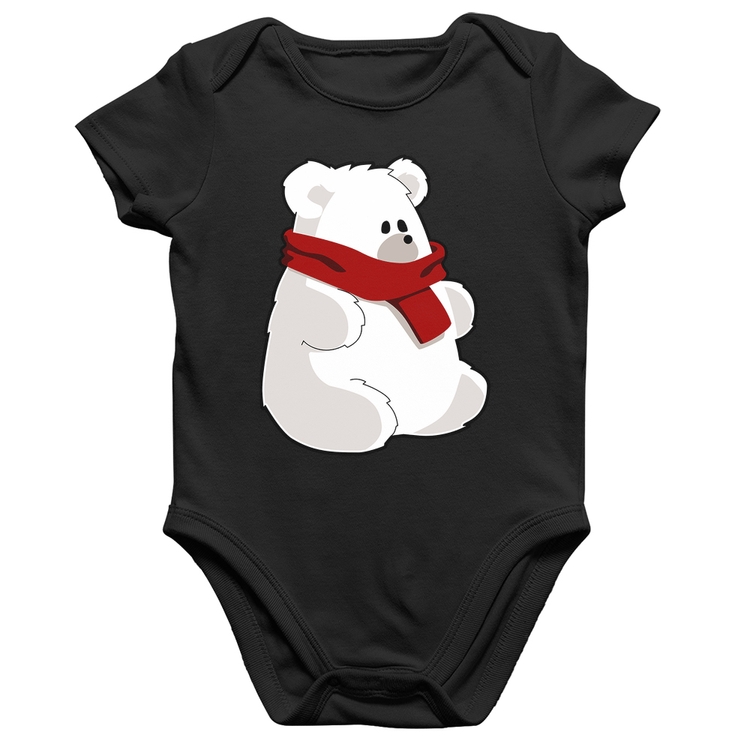 Body Bebê Algodão Urso Polar