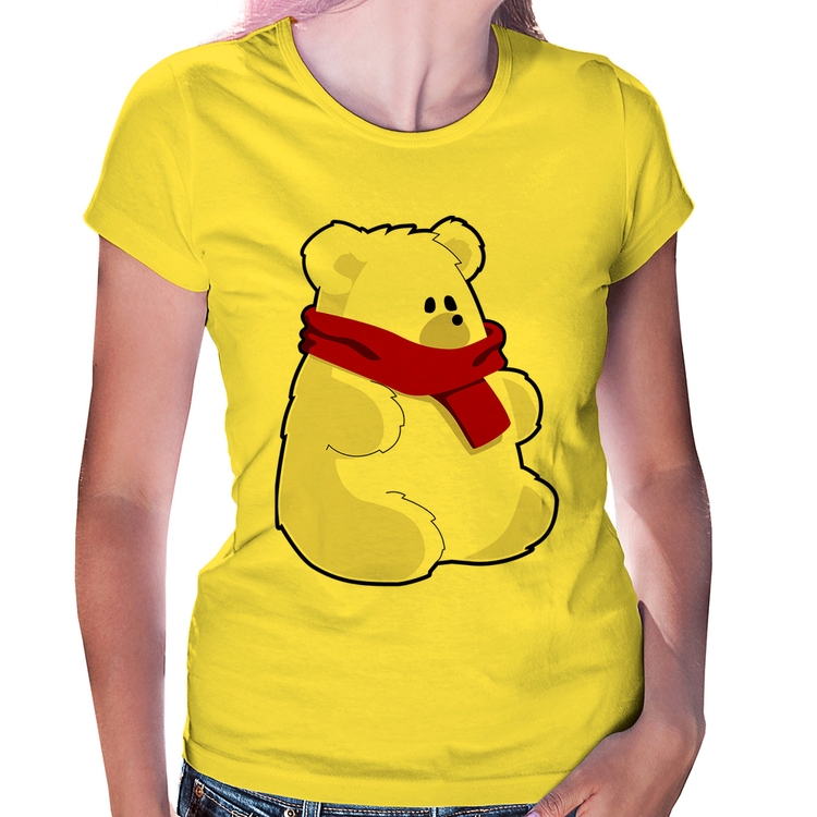 Baby Look Urso Polar - Amarela