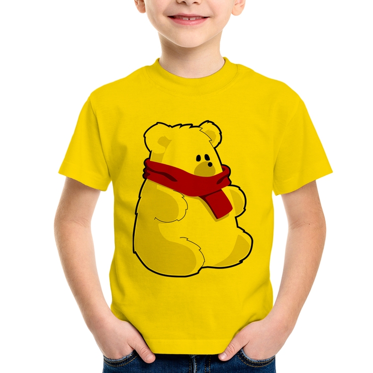 Camiseta Infantil Urso Polar - Amarela