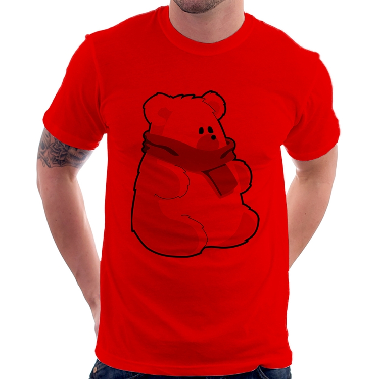 Camiseta Urso Polar - Vermelha