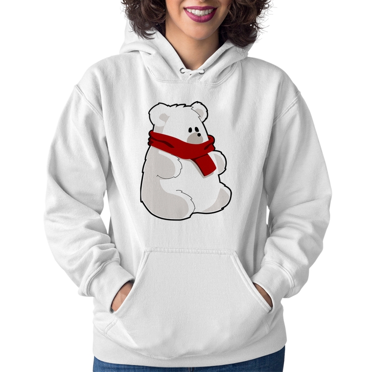 Moletom Feminino Urso Polar - Branco