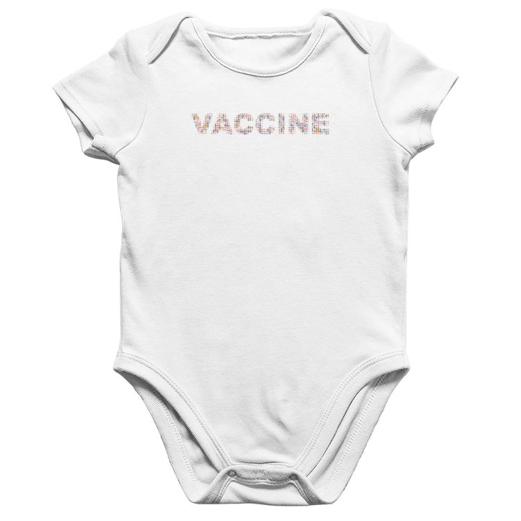 Body Bebê Algodão Vaccine - Branco
