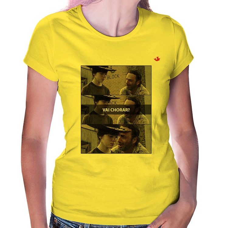 Baby Look Vai chorar? - Amarela