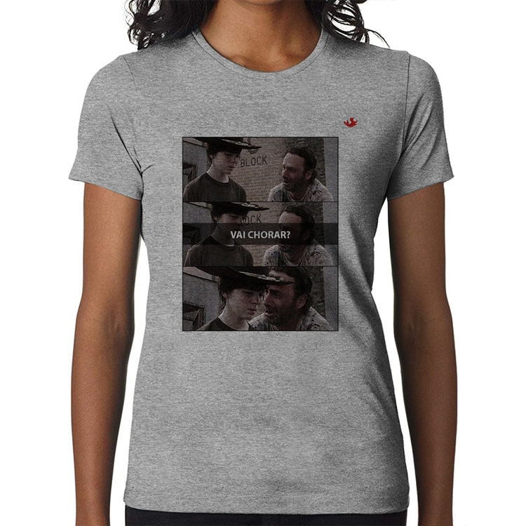 Baby Look Vai chorar? - Cinza