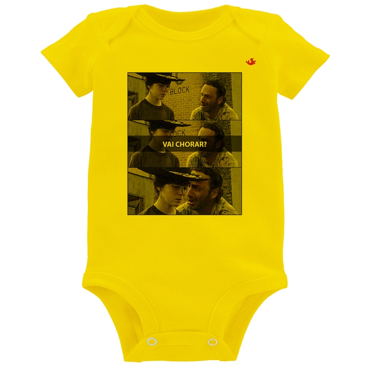 Body Bebê Vai chorar? - Amarelo