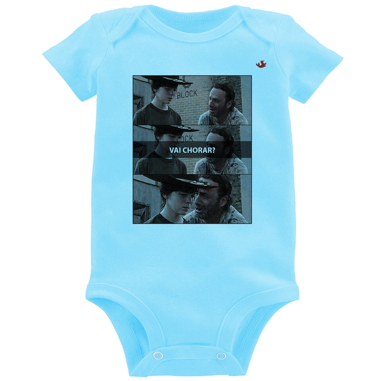 Body Bebê Vai chorar? - Azul Bebê