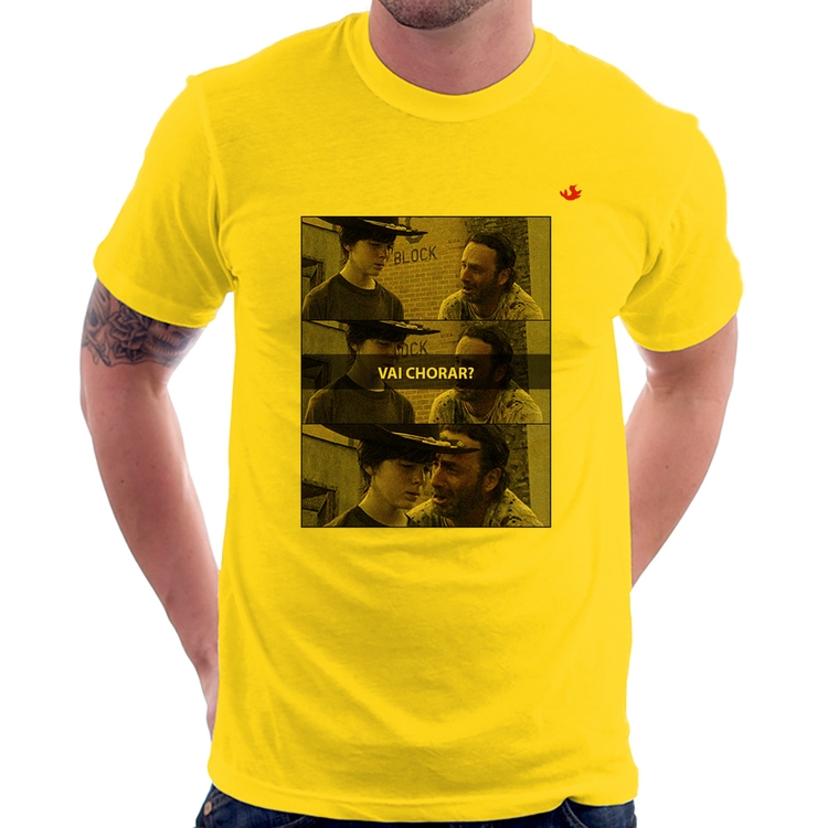 Camiseta Vai chorar? - Amarela
