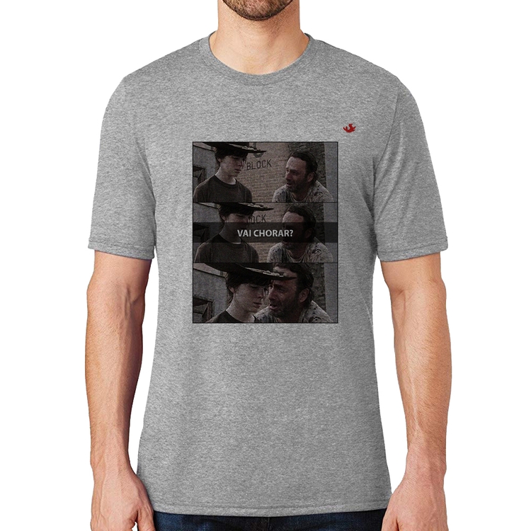 Camiseta Vai chorar? - Cinza