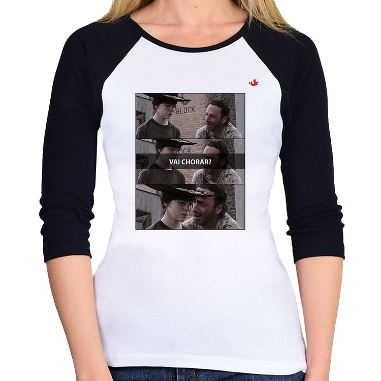 Baby Look Raglan Vai chorar? Manga 3/4