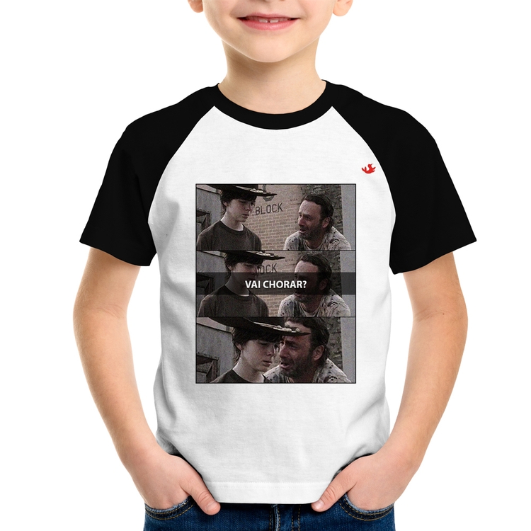Camiseta Raglan Infantil Vai chorar?