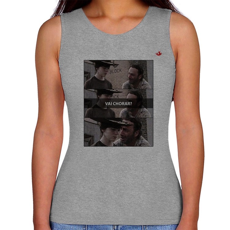 Regata Feminina Vai chorar? - Cinza