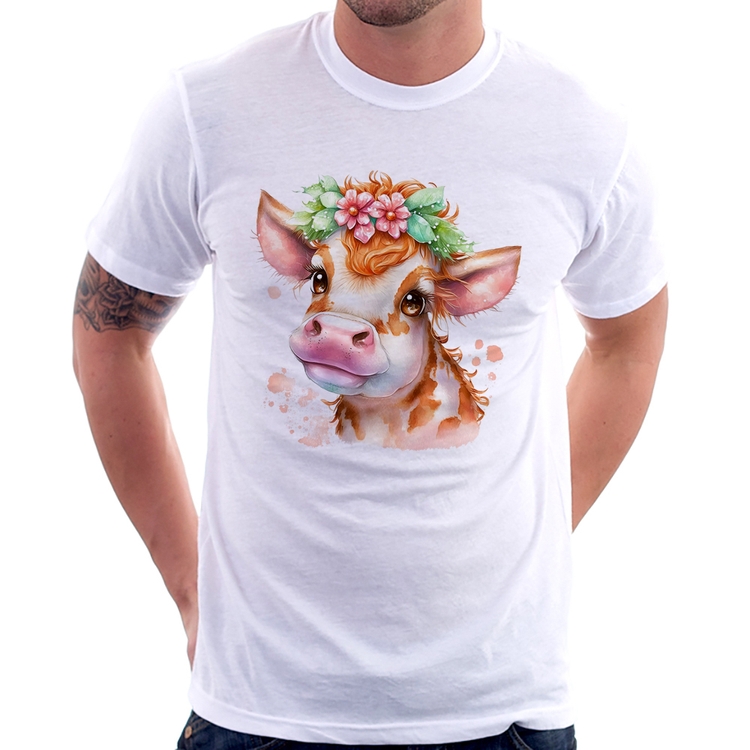Camiseta Vaquinha E Flores