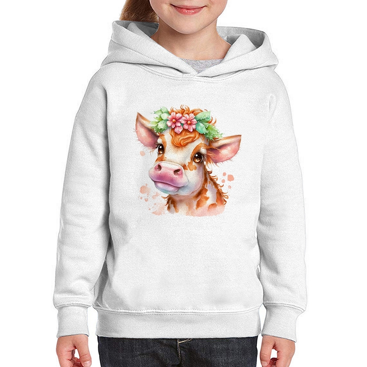 Moletom Infantil Vaquinha E Flores