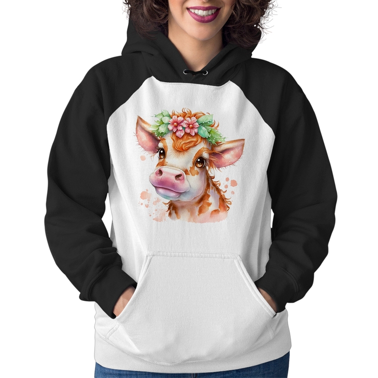 Moletom Feminino Vaquinha E Flores