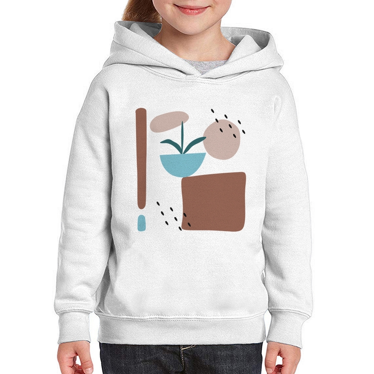 Moletom Infantil Vaso de Planta Minimalista Abstrato