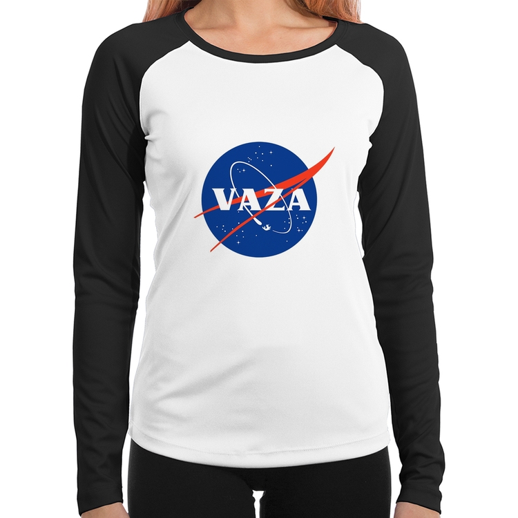 Baby Look Raglan Vaza Manga Longa
