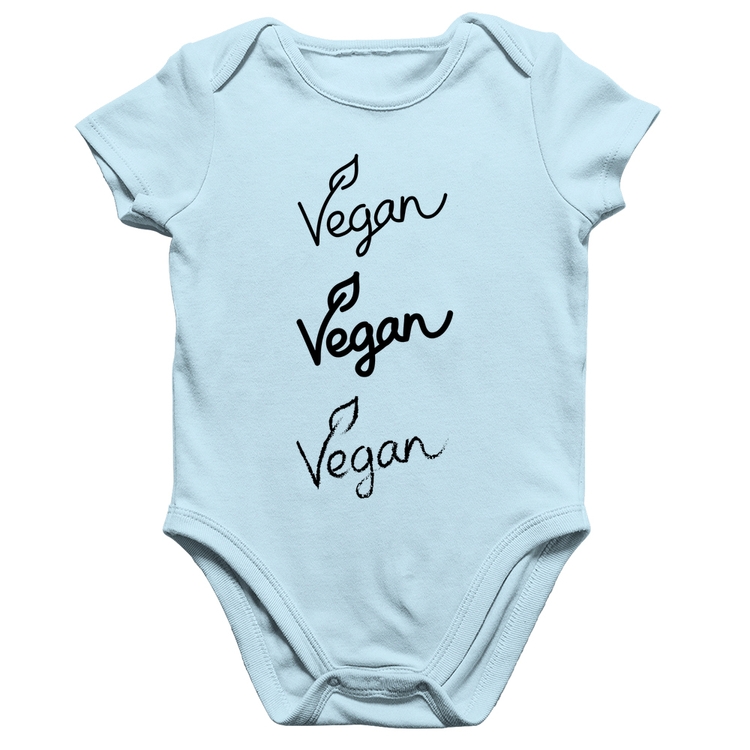 Body Bebê Algodão Vegan - Azul Bebê