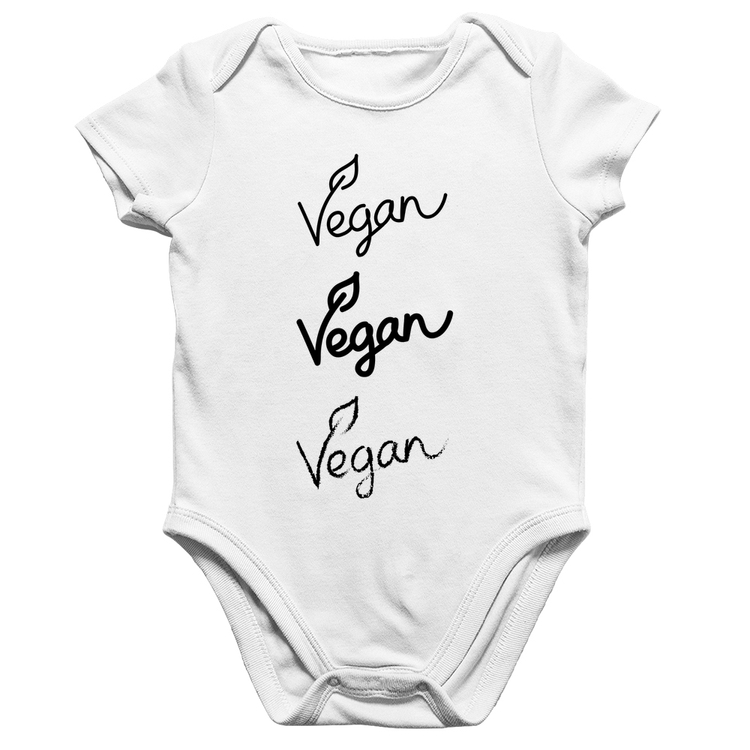 Body Bebê Algodão Vegan - Branco
